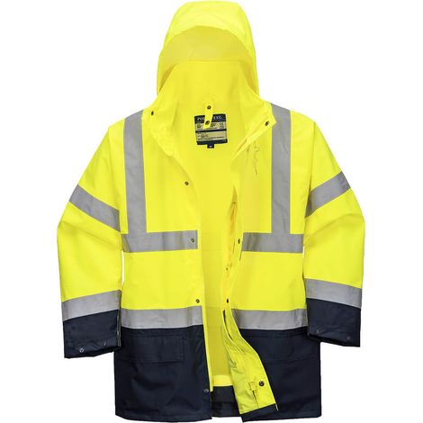 Parka 5 en 1 Essentiel Bicolore couleur : Jaune/Marine taille 4XL - PORTWEST