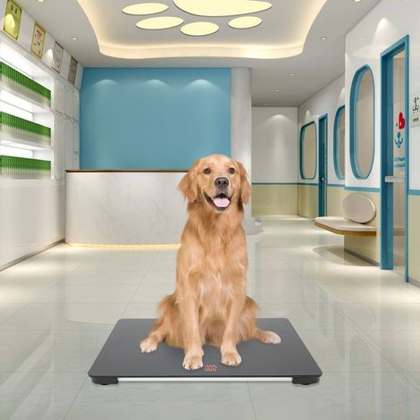Senderpick – Balance plate-forme pour animaux 1000kg – Écran LCD 65x45cm – Précision 10g – Antidérapante pour stabilité – Usage vétérinaire et animalerie