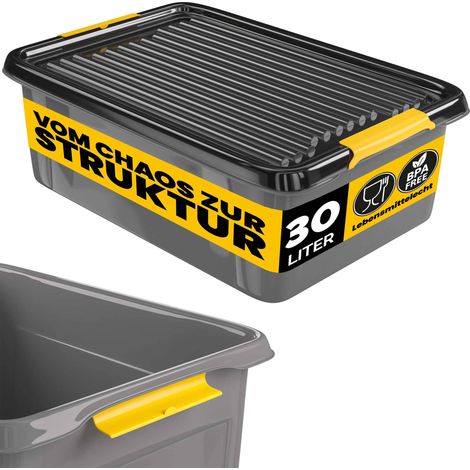 Contenitore grigioantracite 58x39x16cm impilabile