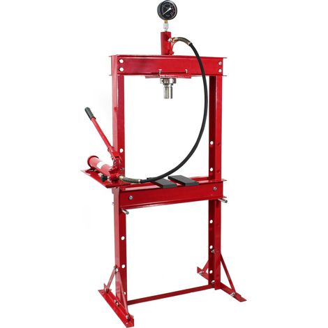Wiltec – Presse hydraulique professionnelle 20 tonnes – Manomètre intégré – Zone de travail 90 à 1035 mm – Idéale pour travaux de pressage