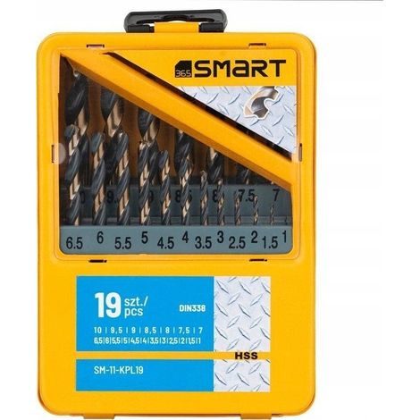 Smart Ensemble de forets HSS métal 19 pièces pour perceuse (1/3)