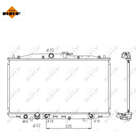 Radiateur, refroidissement du moteur NRF 53391 HONDA 19010RBA901