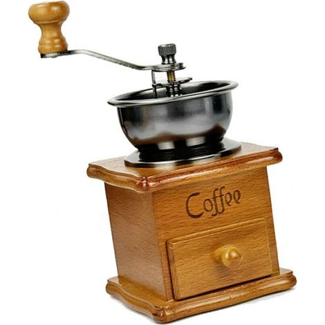 Moulin à grains de café rétro, outil manuel avec-Couleur claire (1/5)