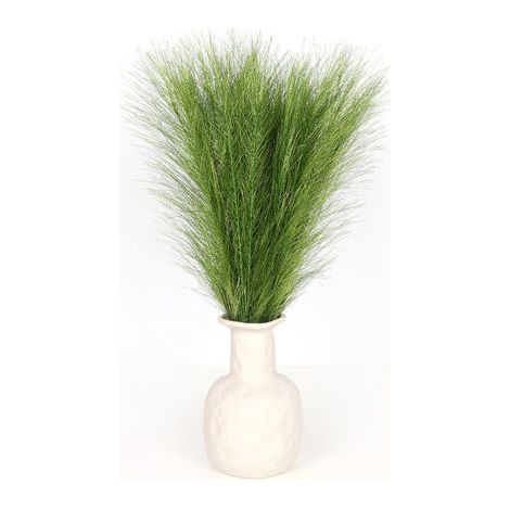 Erba di pampa artificiale, 5 steli, 45 cm, piccole canne soffici che imitano l'aspetto di piante, ideali per decorare vasi, composizioni floreali, soggiorno, cucina, matrimoni, ufficio, in stile bohém