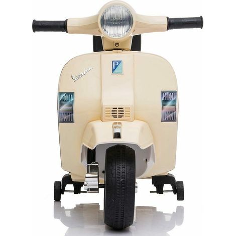 LT913 Mini Vespa Oficial Piaggio PX 150 Moto de Juguete Eléctrica para Niños 6V  Color: Beige