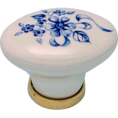 Blister pomolo porcellana ovale con base f/07 2 pezzi
