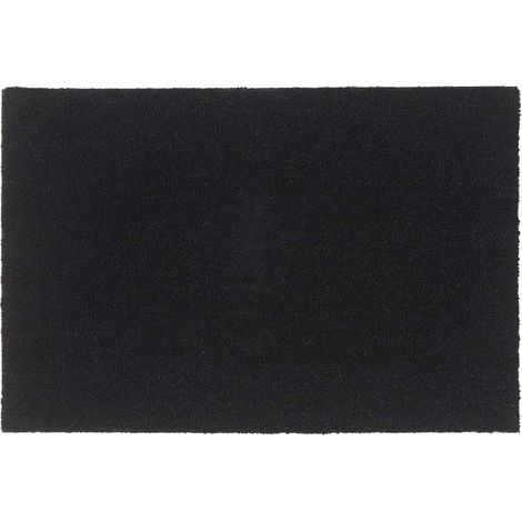Paillasson en fibre de coco touffeté avec support PVC noir 60 x 90 cm - PANGIVO (1/5)