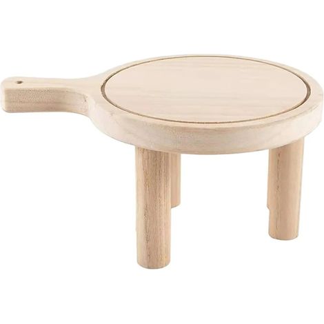 Mini tabouret en bois avec prsentoir 17 x 12 cm (1/5)