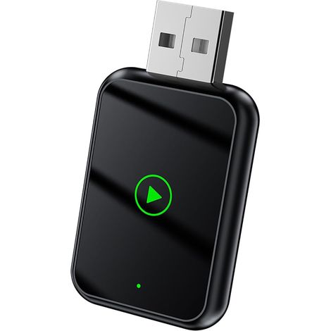 Compatible avec CarPlay sans Fil pour Citroen C4 Picasso 2014 2015 2016 2017, Clé USB sans Fil CarPlay Plug & Play, Convertit CarPlay Filaire en sans Fil, Connexion Rapide et Stable,A Black
