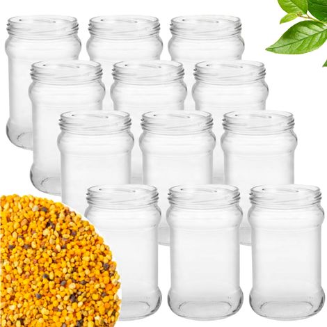 Bocaux de conservation en verre sans couvercle, 315 ml x 12 pièces (1/5)