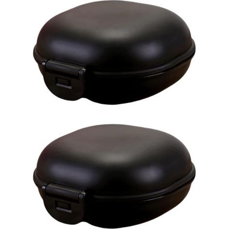 CCYKXA Set of 2 portable soap dishes with lids, travel soap holder, soap case for camping, gym, travel (1/4)