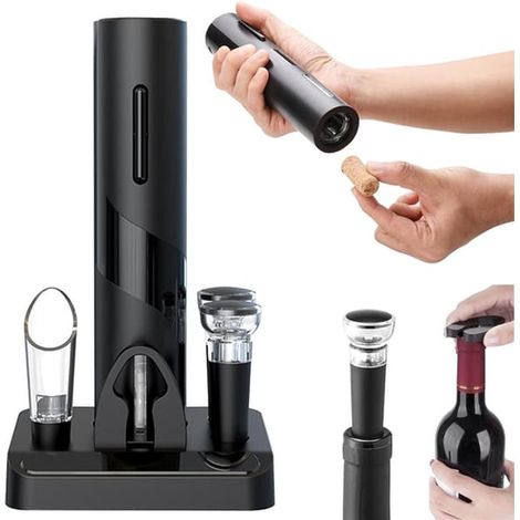 Ouvre-bouteille électrique - ouvre-bouteille automatique - kit d'ouvre-bouteilles électriques - kit de 6 pièces (piles non incluses) (1/5)