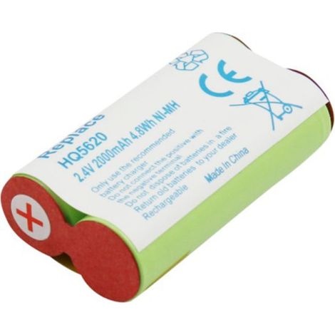 Batterie pour Rasoirs Philips HQ5660 / HQ5830 / HQ8893 NiMH 2.4V 2000mAh 4.8Wh Vert