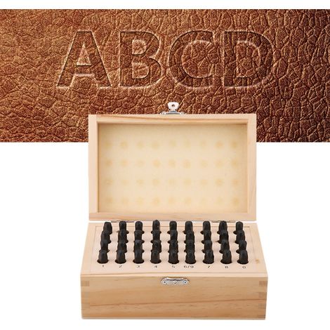 Ensemble de 36 Poinçons en Acier pour Gravure à Froid, Marqueurs de Lettres et Chiffres 4mm (1/5)