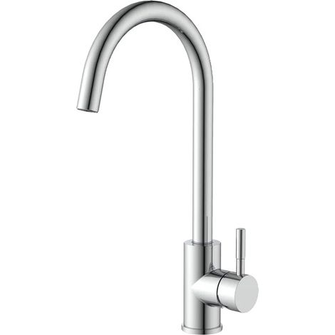 Grifo de cocina, acero inoxidable, diseño contemporáneo, 54053 (1/2)