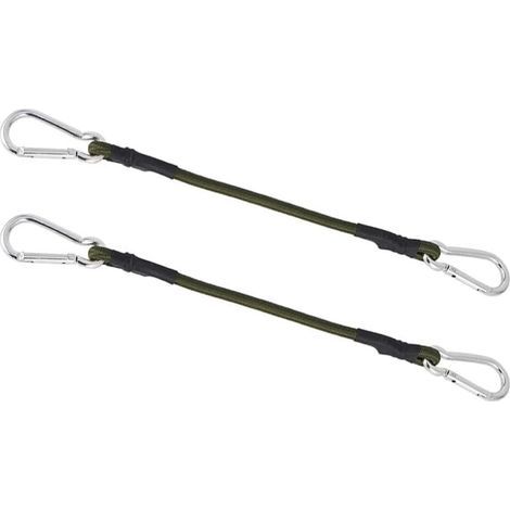 Lot de 2 Mini tendeurs Robustes de 30 cm avec Mousqueton pour Camping, Bagages, Voyage (1/5)