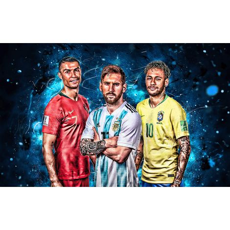 Papier peint panoramique Football - Joueurs de Foot - 260 cm x 163 cm (1/2)