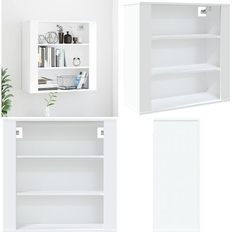 Wandschrank Weiß 80x33x80 cm Holzwerkstoff - Wandschrank - Wandschränke - Home & Living (1/5)
