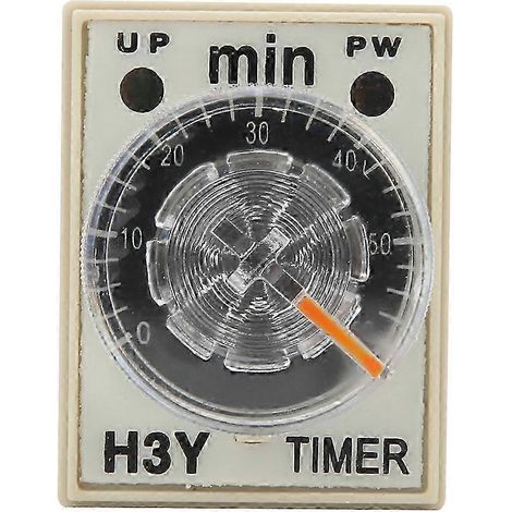 Relais temporisé H3Y-2 8 broches, minuterie 0-60 min, cadran réglable, 5A, 24V DC, usage multiple (1/2)