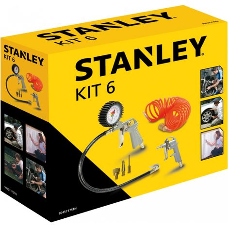 KIT 6 STANLEY ACCESORIOS NEUMÁTICOS KIT COMPRESOR DE AIRE 6 PZ (1/8)