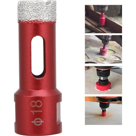 Lot de 2 forets diamantés M14 à filetage femelle pour meuleuse d'angle, pour carrelage céramique, 18 mm (1/5)