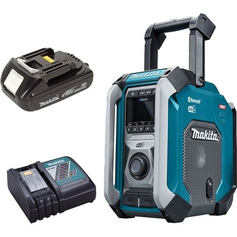 Makita MR007GZ Digital Site Radio DAB + Bluetooth USB Charger 18V + 1.5AH Kit (1/5)