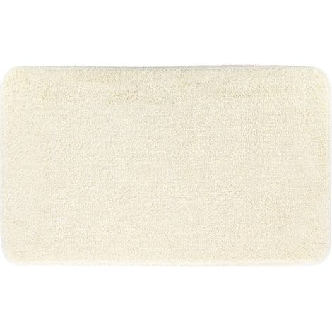 Tapis de salle de bain Beige lin en Microfibre Confort et Doux 45 x 75 cm - TENDANCE (1/2)