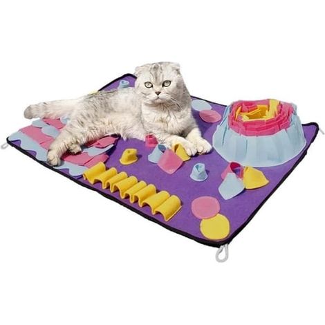 SABIR-Tapis de fouille pour chien, tapis interactif à friandises pour chiens, jouet à enterrer pour chien, tapis d'enrichissement alimentaire (1/4)