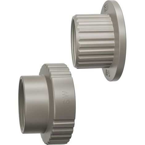 Un ensemble de 2 adaptateurs robustes pour fontaine de piscine d'été, des tubes ondulés, des adaptateurs pour tuyau de piscine et des connecteurs pour buses de fontaine. (1/3)