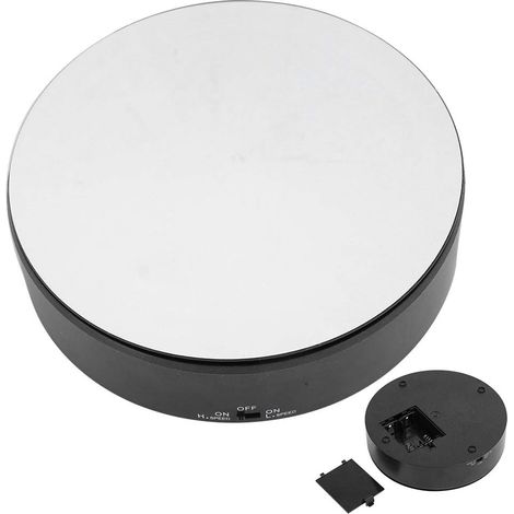 360° drehbarer Schmuckständer, 1 kg, solarbetrieben, elektrischer Drehteller für Zubehör, zwei Geschwindigkeiten, keine Batterien erforderlich (1/5)
