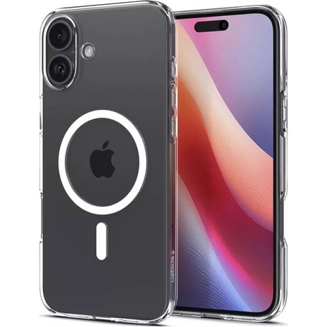 Custodia + Vetro per iPhone 16 Spigen Liquid Crystal Mag Magsafe custodia protettiva per telefono trasparente (1/5)