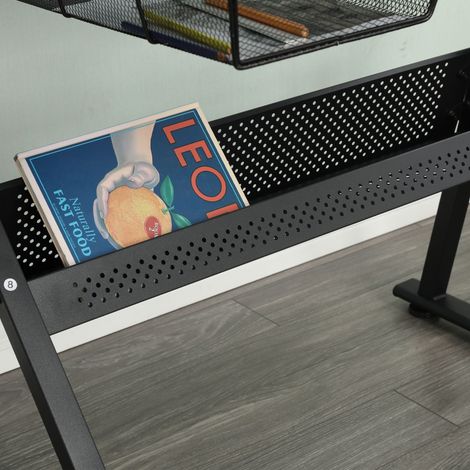 Table bureau de dessin en verre trempé réglable avec chaise noire, poste de travail ergonomique (1/5)