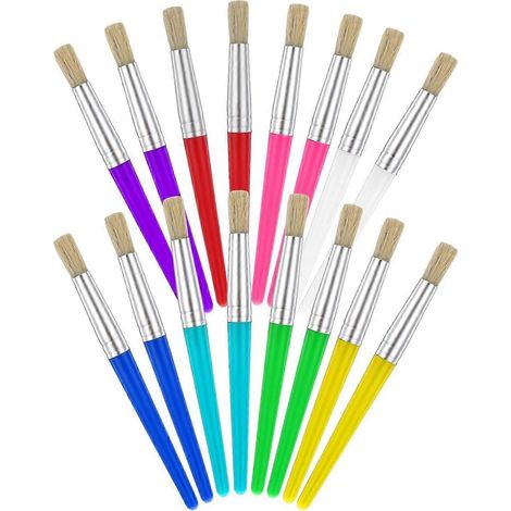 Pinceaux pour enfants lavables, grands pinceaux colorés -- (1/5)