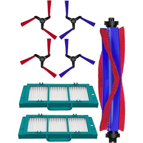 Lot de 7 pièces de rechange pour brosse latérale principale et filtre HEPA pour aspirateur robot Spot+Scrub AI. Accessoires (1/5)