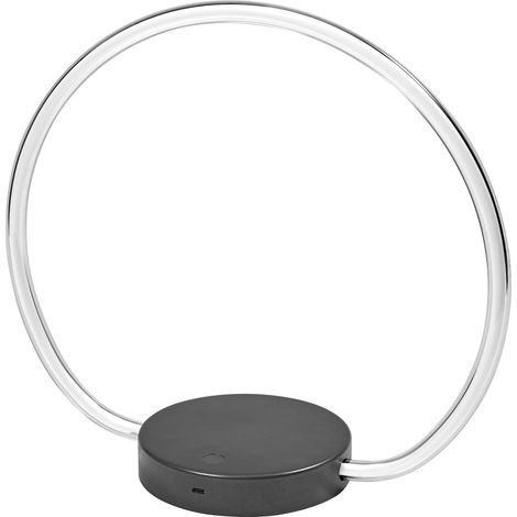 OSRAM Decor Aura Lampe à poser en polycarbonate incurvé avec LED et design filamentaire, avec port de recharge USB-C, 10 W, 1000 lm, 3000 K, blanc chaud 830, variateur tactile, gris foncé, IP20 (1/5)