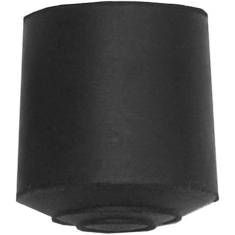 Contera goma cilíndrica negra 22mm