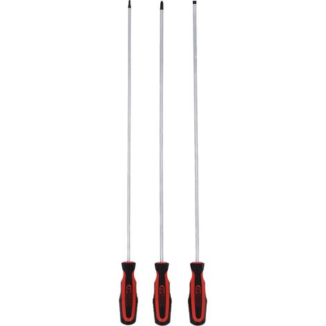 KS Tools ERGOTORQUEplus Schraubendreher-Satz, Schlitz, PH, Torx, 3-tlg. extra lang (1/5)
