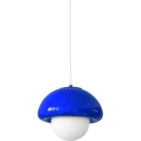 Lampadario a sospensione Pop Mushroom in ceramica, attacco E27, colore blu. AUTRES (1/3)