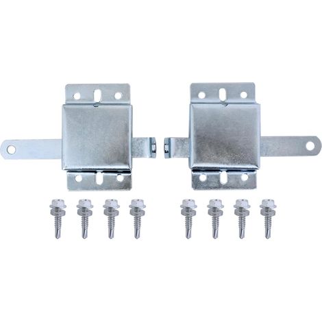 loquets de porte de garage pour intérieur ou extérieur – Serrure de sécurité pour portes coulissantes, portails – Pièces en acier avec boulons et boutons de sécurité (gauche et droite) (1/5)