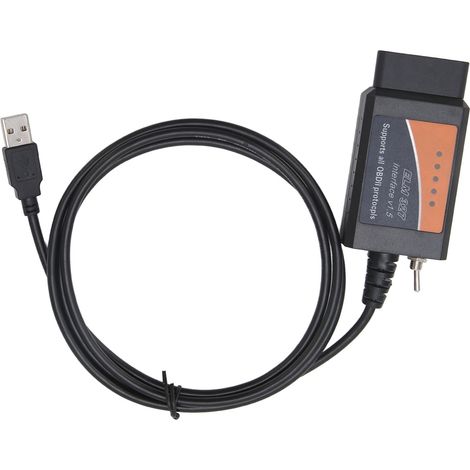 Adaptateur USB OBD2 pour lecteur de codes ELM327, câble de diagnostic pour FORScan FoCCCus (1/5)