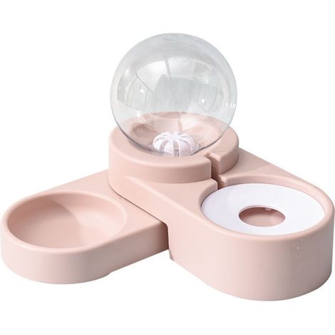 Distributeur d'eau automatique en acier inoxydable transparent, bol double ne mouillant pas la bouche (1/2)