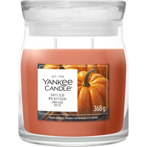 Candela Spiced Pumpkin 368g Arancione Yankee Candle