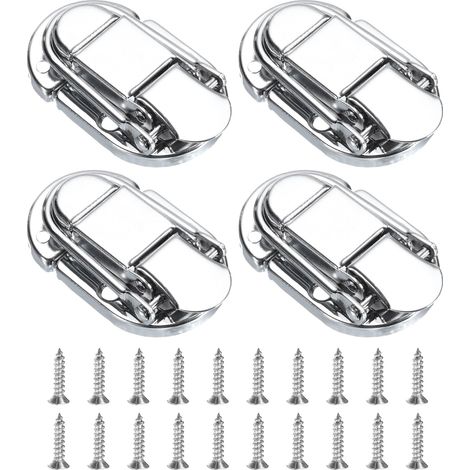 4 Pcs Cadenas à Loquet en Forme de Bec de Canard 55 x 35mm Argent (1/5)