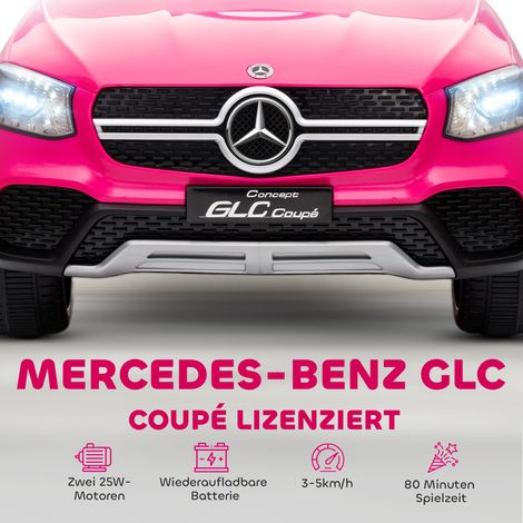 Voiture électrique enfant 12V avec télécommande, phares LED, musique, 3 vitesses, pour 3-6 ans, rose (1/4)