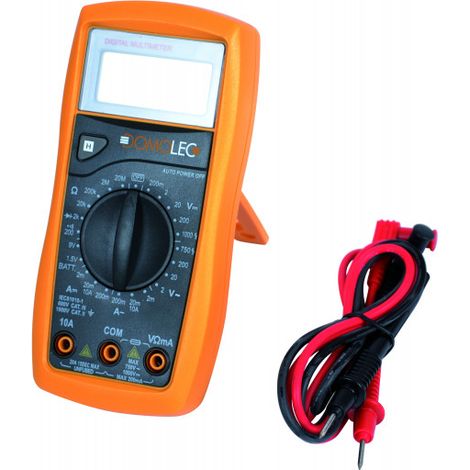 Ohmtec – Multimètre compact 1000V CAT III – Mesure tension, résistance, courant AC/DC – Test de diode, continuité, auto OFF
