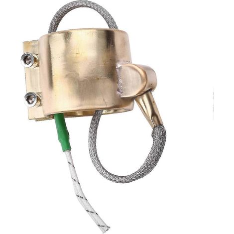Bande chauffante électrique en laiton 40 x 40 mm, 220 V, 220 W, avec anneau chauffant en cuivre (1/5)