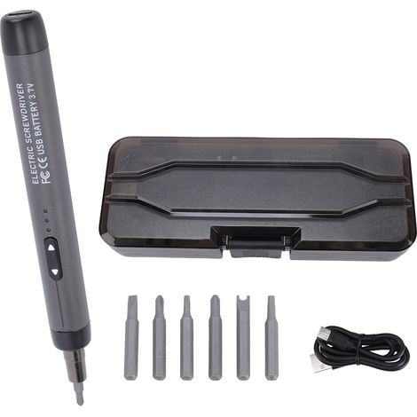 Kit de tournevis électrique 48 en 1, sans fil et portable, comprenant 38 embouts et 6 outils d'ouverture pour la réparation de PC, téléphones et appareils électroniques (1/5)