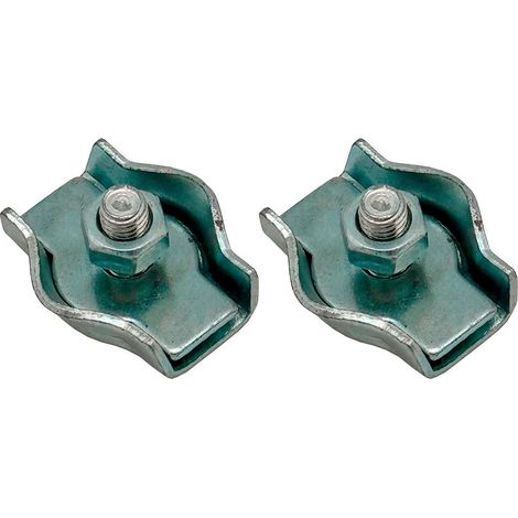 Morsetto singolo per cavo piatto sjt03, 3 mm, zincato, confezione blister da 2