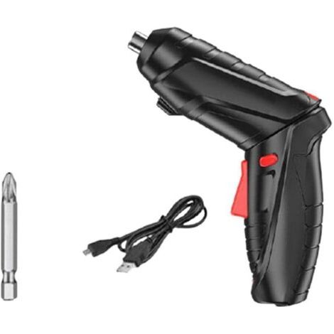 1 tournevis électrique rechargeable sans fil avec embouts et lumière LED (1/5)