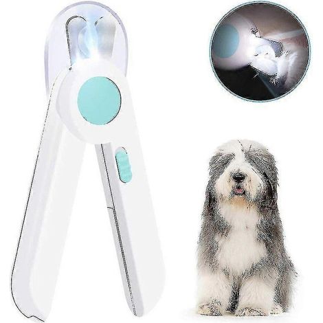 Coupe-ongles professionnel pour chiens et chats avec lumière LED (bleu) (1/5)